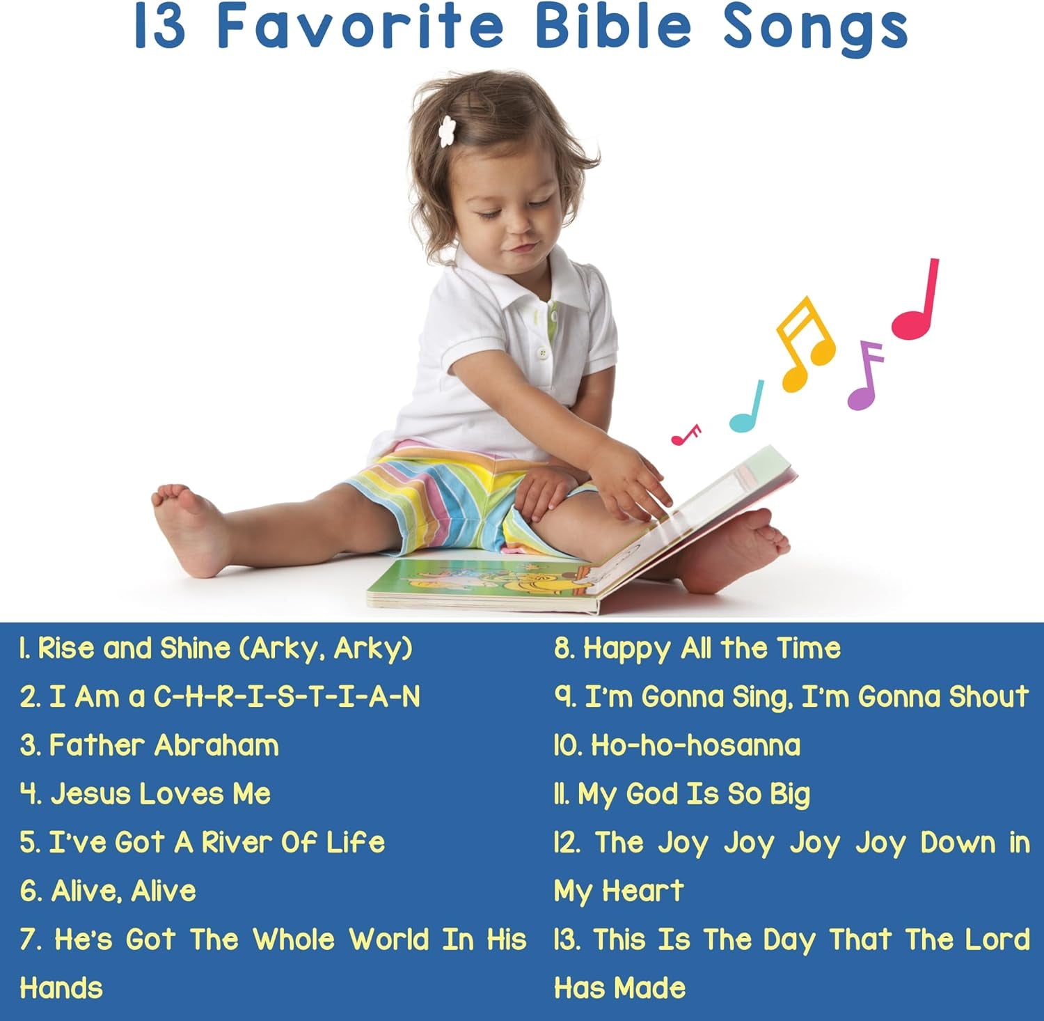 Christian Bible Songs – 13 Songs of Praise for Little Ones, Musical Books for Toddlers, 28-Button Music Book, Musical Toys for Toddlers 1-3