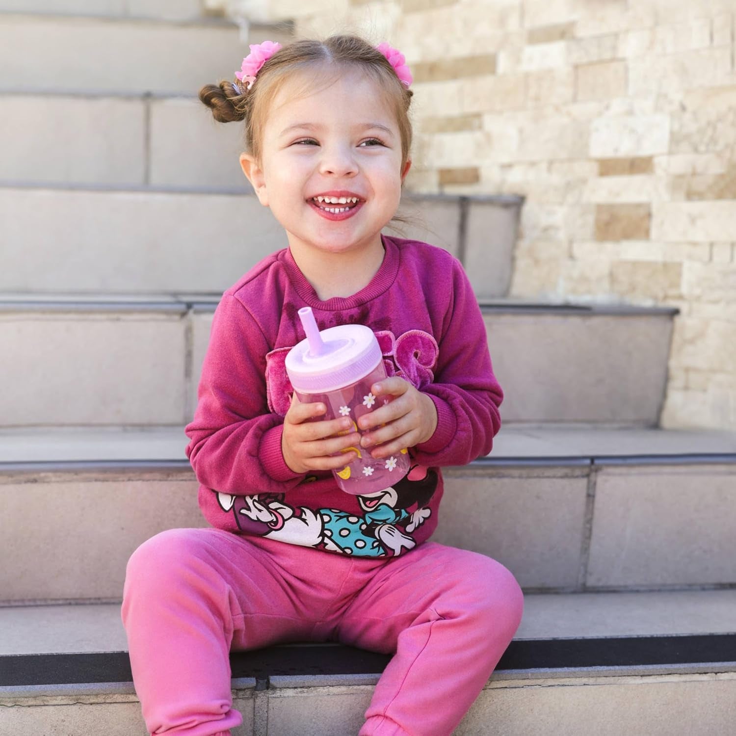 Kelso Toddler Cups for Travel or at Home, 15Oz 2-Pack Durable Plastic Sippy Cups with Leak-Proof Design Is Perfect for Kids (Sweet Berry, Lemon Zest)