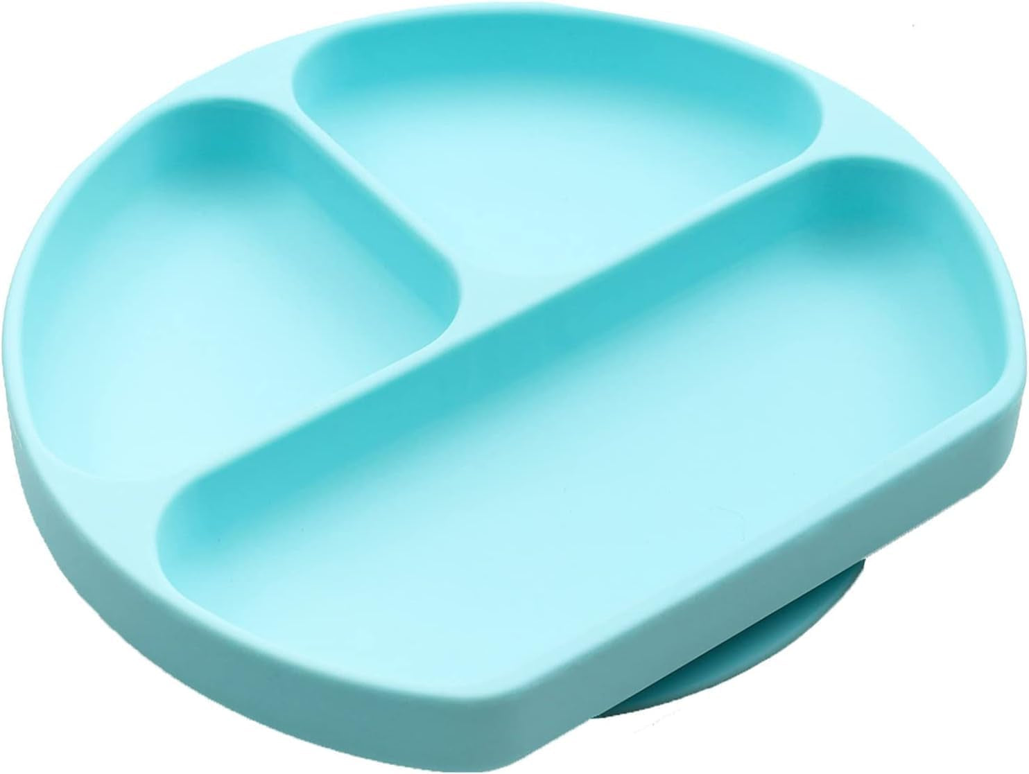 Suction Plate for Toddlers | BPA Free, 00% Food-Grade Silicone | Microwave, Dishwasher and Oven Safe | Stay Put Divided Baby Feeding Plates