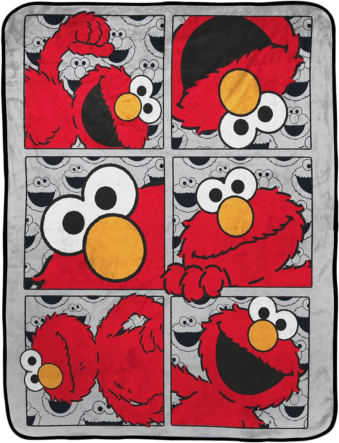 Sesame Street Hip Elmo Throw Blanket - Measures 40 X 50 Inches, Kids Bedding - Fade Resistant Super Soft Fleece