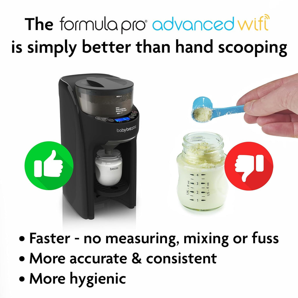 Formula Pro Advanced Wifi Formula Dispenser - Automatically Mix a Warm Formula Bottle from Your Phone Instantly – Easily Make Bottle with Automatic Powder Blending Machine, Black
