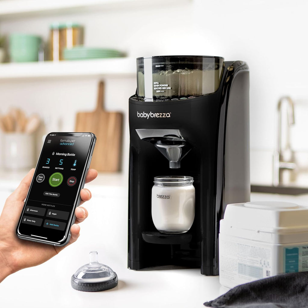 Formula Pro Advanced Wifi Formula Dispenser - Automatically Mix a Warm Formula Bottle from Your Phone Instantly – Easily Make Bottle with Automatic Powder Blending Machine, Black