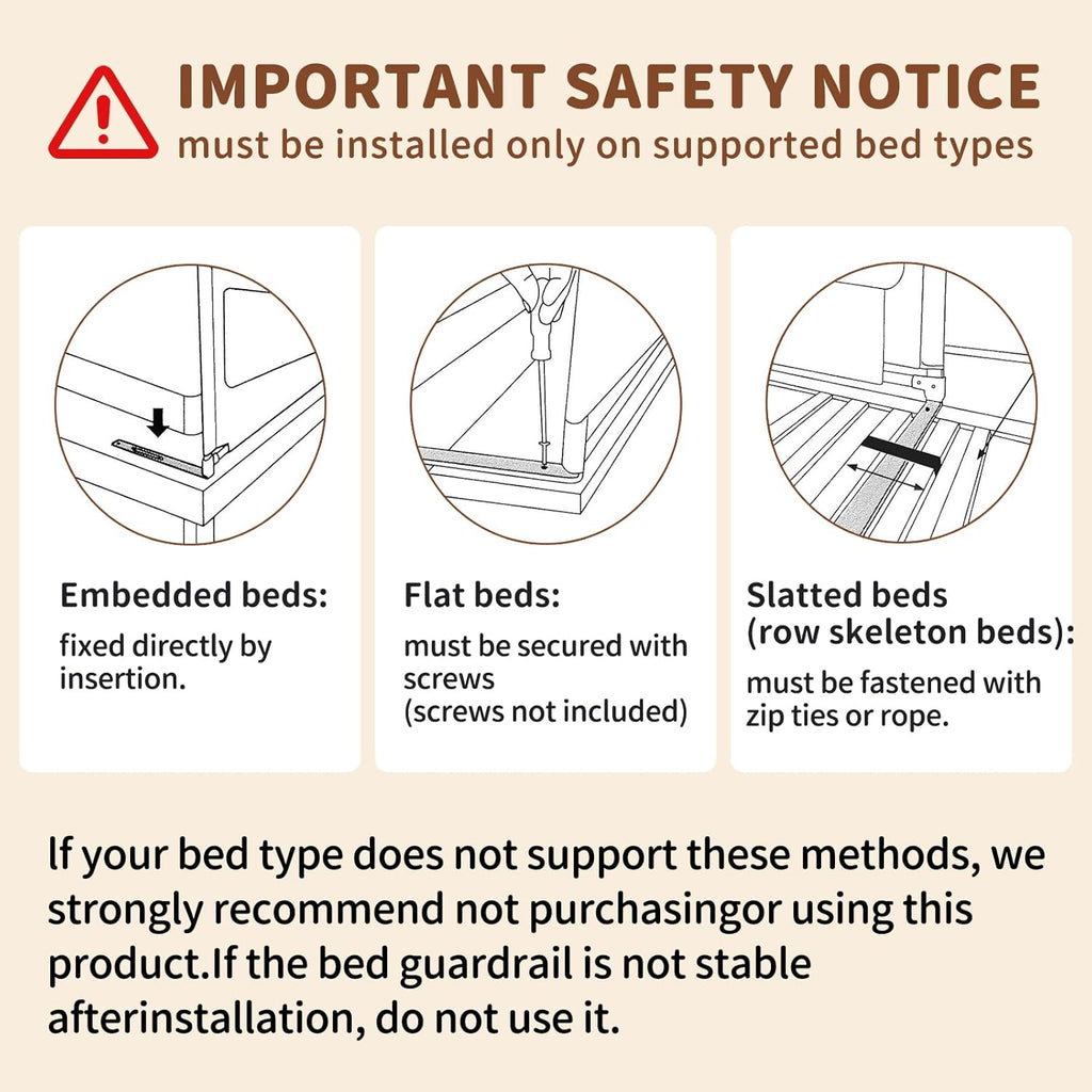 3-Piece Queen Size Bed Rail for Toddlers - Height Adjustable Baby Bed Rail Guard with Headboard Rod,Safety Bed Rails for Queen Size Bed with Child Lock(78.74X78.74X59Inch